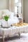 2 Packs Faux Flowers Artificial Tulips with Ceramic Vase, Poly Foam White Tulips Real Touch Flower Arrangement for Home Kitchen Wedding Centerpiece Decoration